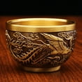 thumbnail image 2 of Kung Fu Teacups Chinese Copper Tea Cup Vintage Dragon Pattern Tea Tasting Cup Embossed Traditional Tea Mugs Japanese Sake Cup for Coffee Tea Espresso, 2 of 8