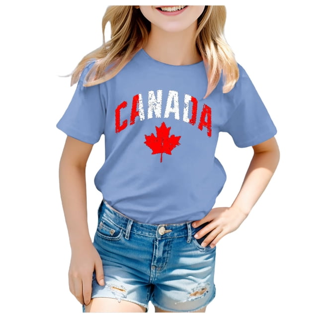 TZEWGL T-Shirts pour Nouveau-Né Été Manches Courtes Col Rond Imprimé Graphique Vêtements de Base pour Bébé Taille 12-13T