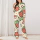 thumbnail image 2 of Balery Frog Hold Strawberry Conjunto de Pijama con Estampado para Mujer, Conjunto de Dos Piezas con Manga Larga, Ropa de Dormir Suave con Bolsillos, Pijamas Cómodos-Medium, 2 of 7