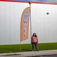 thumbnail image 2 of Free WiFi Feather Flag Kit - 13.5ft Swooper Flag with Pole Set, Ground Spike, Cross Base and Weight Bag - Printed in The USA, 2 of 7