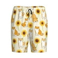 thumbnail image 4 of Fotbe Shiba Inu Dog and Sunflower Pajama Shorts for Men, Men's Pajama Bottoms, Sleepwear,Short Pajama Pants-3X-Large, 4 of 9