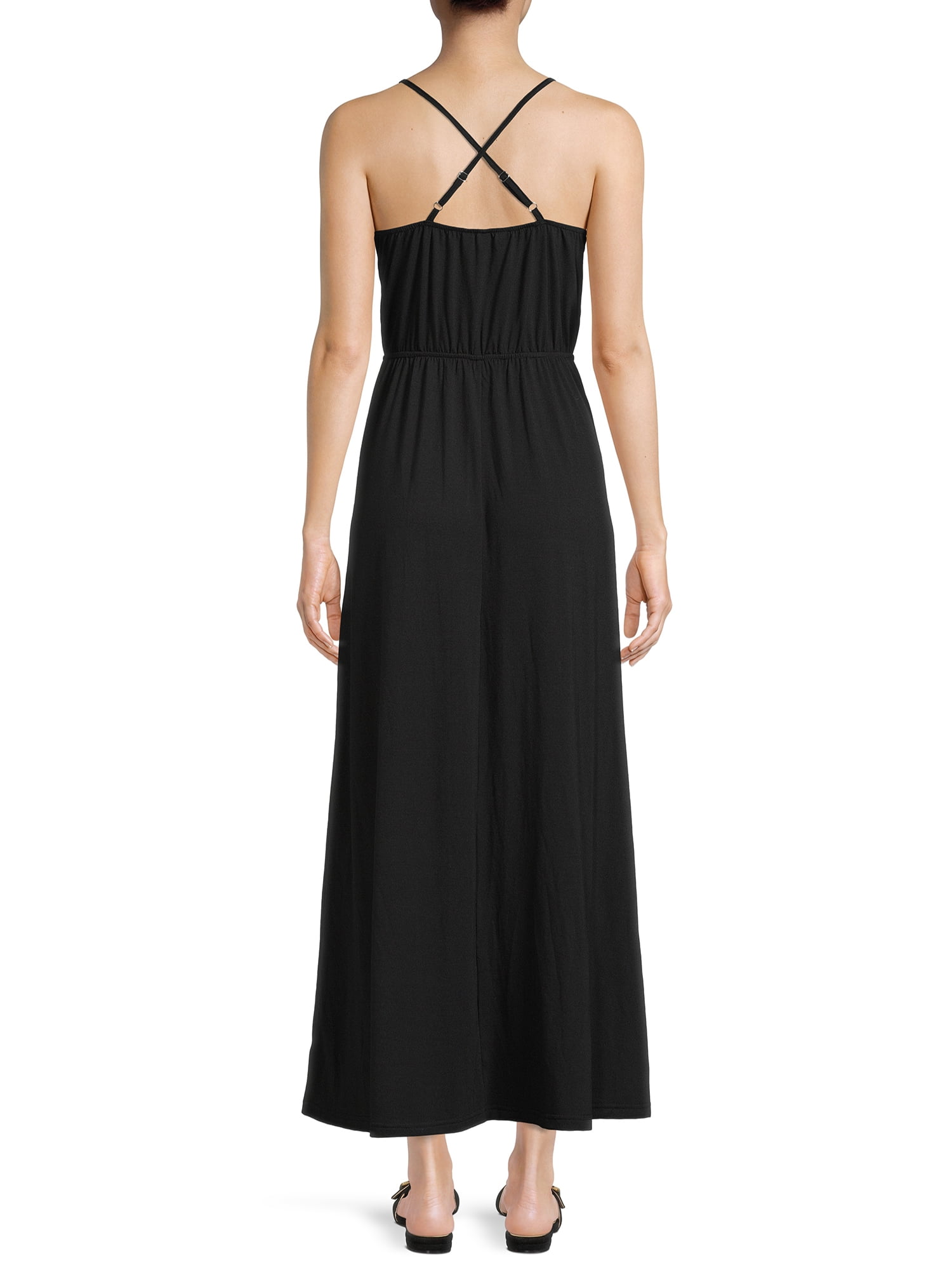 Nine.Eight Women Shirred Waist Wrap Maxi Dress