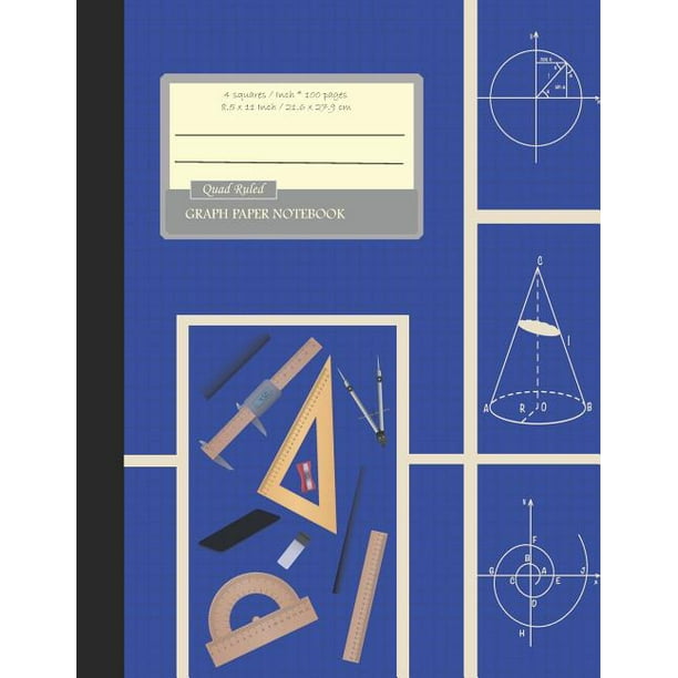 Azul Graph Paper Notebook Grid Paper, Quad Ruled, Composition Books