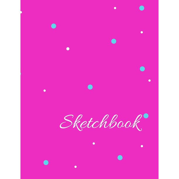Sketchbook Prsonalized Sketchbook for Girls, Pink Cover, 120 Pages, (8