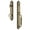 Vintage Brass, variant on 843647 Arc Solid Brass Rose Keyed Entry Single Cylinder Full Plate "F" Grip