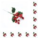 thumbnail image 2 of Ounissouiy Simulación de ramas de bayas de Navidad, atmósferas decorativas de vacaciones, flores, árbol de moda de Navidad, decoración de utilería, 3 3 sucursales 10piezas, 2 of 6