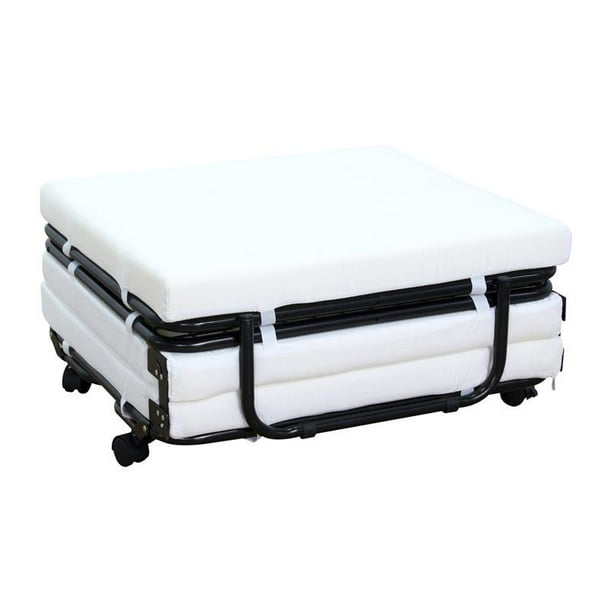 Twin Size Folding Convertible Sleeper Bed Ottoman With ...