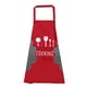 thumbnail image 3 of Monstrate Delantal de cocina Delantal impermeable a prueba de aceite para mujer Babero de cocina ajustable para el hogar con accesorio de herramienta de Herramientas y accesorios para hornear Rojo Monstrate HA003509-03, 3 of 6