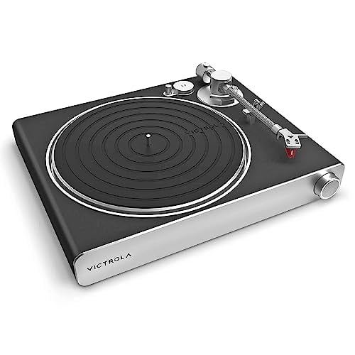 Victrola Stream Carbon - Tocadiscos de 2 velocidades con transmisión Wi-Fi con Bluetooth, funciona con Sonos, transmisión Wi-Fi UPnP, relé Roon Ready, cartucho rojo Ortofon 2M y brazo de fibra de carb