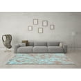 thumbnail image 3 of Ahgly Company Indoor Rectangle Abstract Light Blue Modern Area Rugs, 8' x 10', 3 of 4