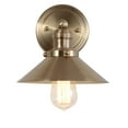 thumbnail image 2 of JONATHAN Y July 7.88" 1-Light Industrial Farmhouse Metal Vanity Light, Brass Gold, 2 of 8