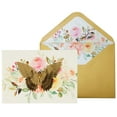 thumbnail image 4 of NIQUEA.D, Gold Butterfly on Flowers Blank Card, 4 of 4