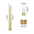 thumbnail image 3 of Efavormart Set of 3 | 11"  Flickering Flameless Battery Operated LED Taper Candles Home Wedding  Decor - Gold Warm, 3 of 11