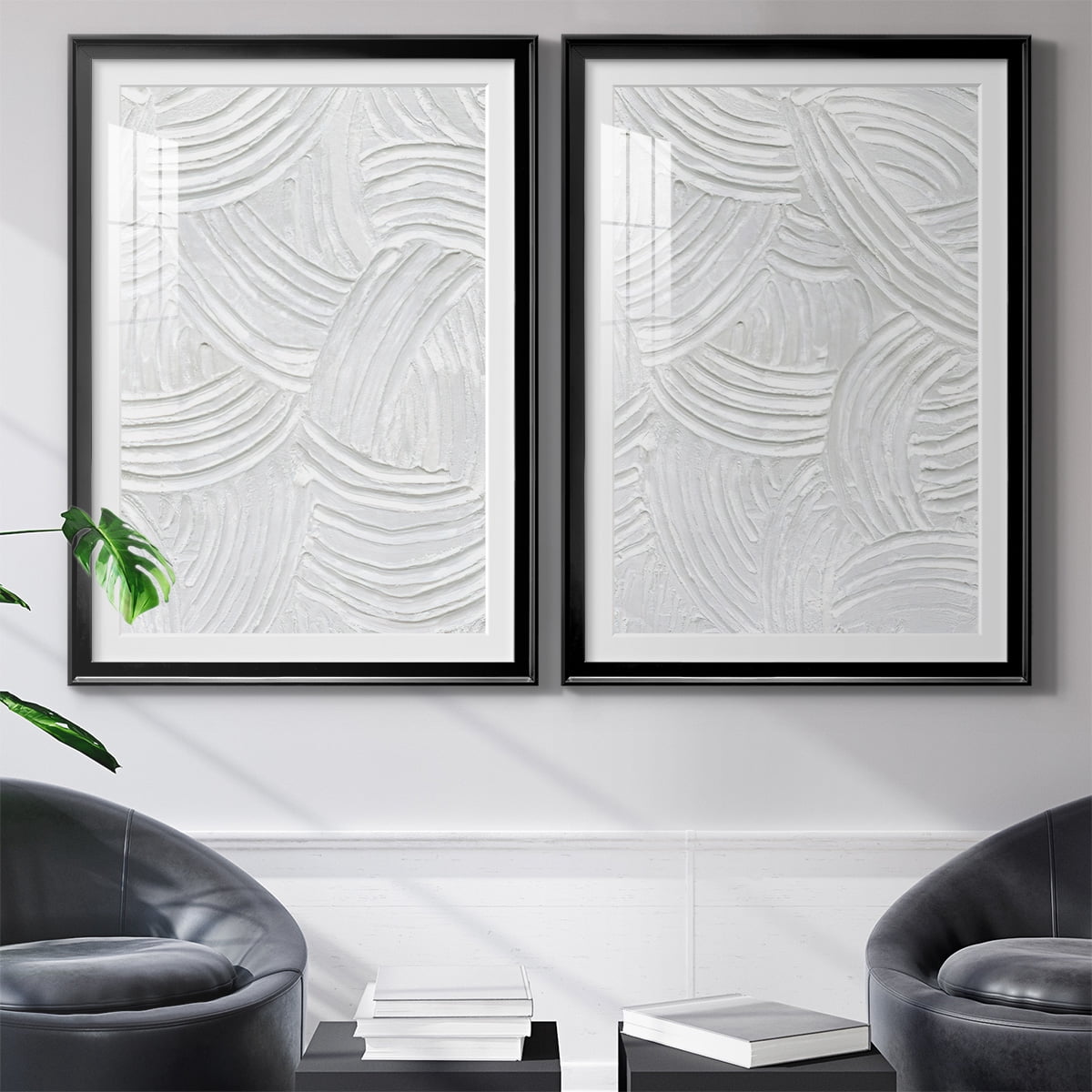 Wexford Home Sandstone Grooves I Premium Framed Print, 22.5" x 30.5" - Ready to Hang, Black (Set of 2)