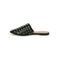 thumbnail image 4 of Qupid Pointy Toe Spike Studded Mule Flat 20281, 4 of 6