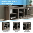 thumbnail image 4 of Merrick Lane 6 Cubby 65" TV Stand for up to 80" TV's, Gray Wash Oak Finish, 4 of 12