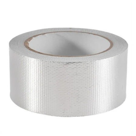 Glass Fiber Cloth Aluminum Foil Tape (5.9Mil Thick), High Temperature Insulation Adhesive Metal Duct Tape,1 Pack