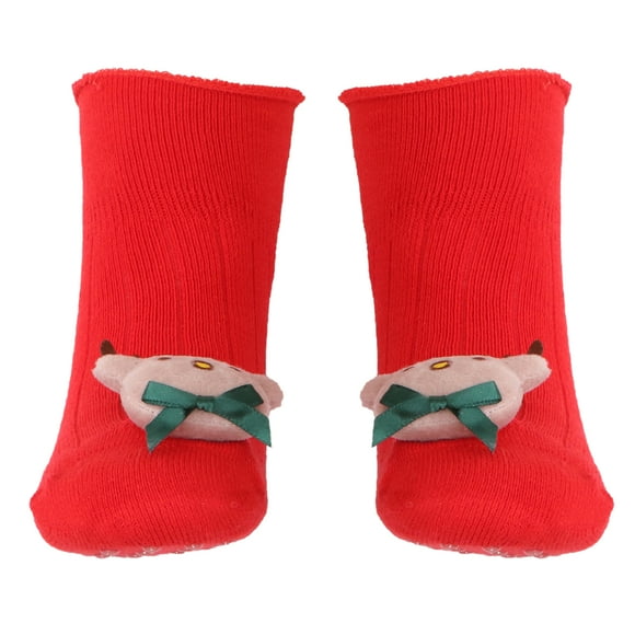 1 par de medias de invierno Calcetines de Navidad Medias de Navidad Calcetines de suelo para niños