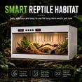 thumbnail image 5 of Reptile Tank, Front Opening Reptile Enclosure Terrarium with Sliding Doors, Top Ventilation, Stackable White Cage for Lizards and Snakes，Dual- temperature control, 5 of 9
