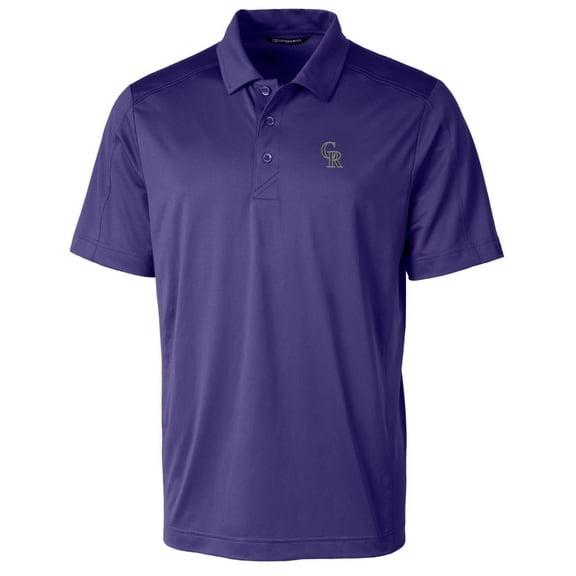 Men's Cutter & Buck Purple Colorado Rockies Big & Tall Prospect Textured Stretch Polo