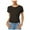 Black - black, variant on Rachel Roy Womens Cut Out Basic T-Shirt, White, Large