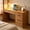 Brown, variant on DreamCurship 52 inch White Desk with 4 Storage Drawers, Home Office Desk for Small Spaces, Computer Desk with File Cabinet, White