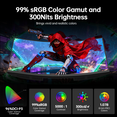 thumbnail image 3 of KTC 32 Inch Curved Gaming Monitor, 2K 180Hz Computer Monitor, Up to 185Hz, QHD 1500R PC Monitor 1ms with Adaptive Sync, DisplayPort/HDMI/USB, VESA Wall Mount, Tilt Adjustable, H32S5, 3 of 9