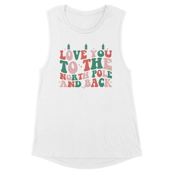 To the North Pole and Back Women's Muscle Tank Large White