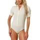 thumbnail image 2 of INSPIRAR CHIC Camiseta de Manga Corta con Botones para Mujeres, Mono de Trabajo, Talla XL, Beige, 2 of 6