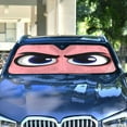thumbnail image 4 of Yayeee Car Windshield Sun Shade Universal Fit Front Visor Protector, Pink Eyes Pattern, 4 of 8