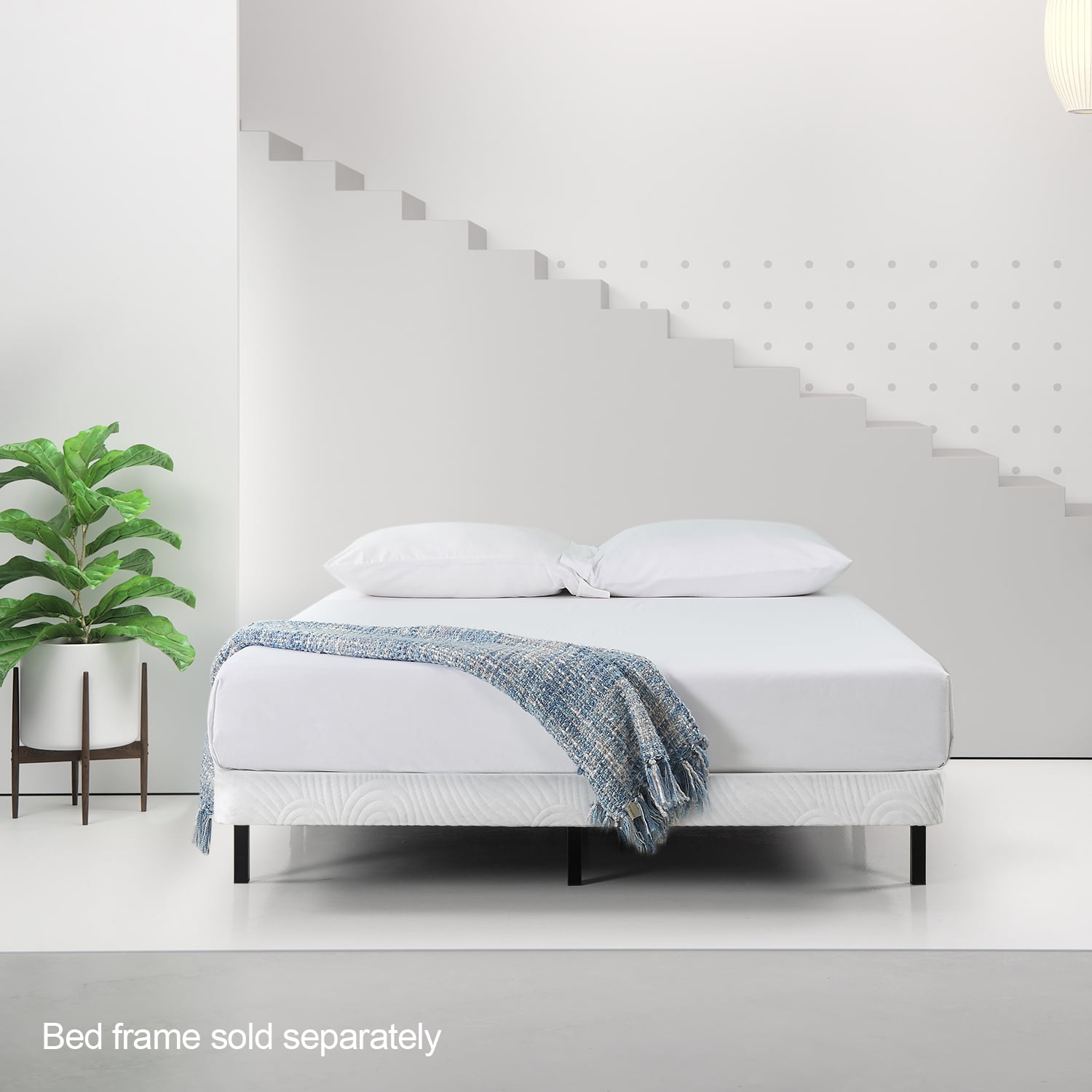 Twin Size Low Profile 4'' Heavy Duty Box Spring No Assembly Needed Easy