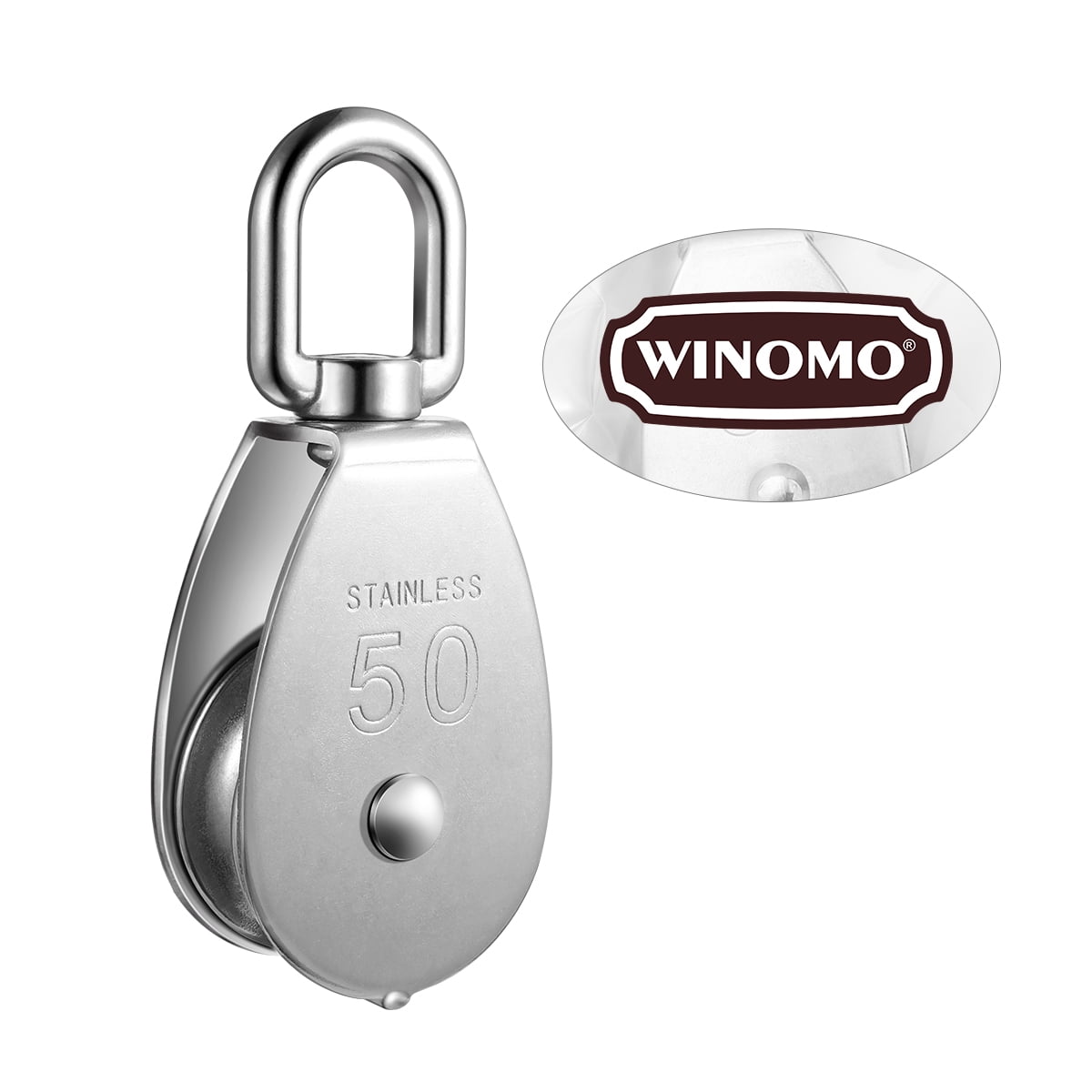 TITINICE Heavy Duty Stainless Steel Lifting Wheel with 360 Degree Swivel Ring and Durable Roller