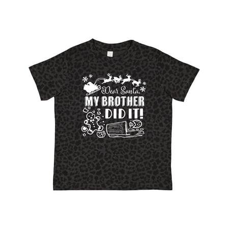 

Inktastic Dear Santa My Brother Did It Funny Christmas Gift Toddler Boy or Toddler Girl T-Shirt