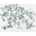 thumbnail image 3 of Nan 24x20 Black Modern Framed Museum Art Print Titled - Blooming Bluebirds, 3 of 5