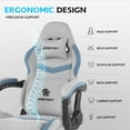 thumbnail image 4 of JONPONY Big and Tall Gaming Chair, Computer Chair with Footrest and Massage Lumbar Support, Height Adjustable Game Chair with Headrest and Swivel Seat，GREY, 4 of 9