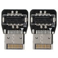 thumbnail image 2 of Adapter 2Pcs Adapter Metal USB3.1 10Gbps Male to Female TypeE Plug Play Extended Data Adapter, 2 of 7