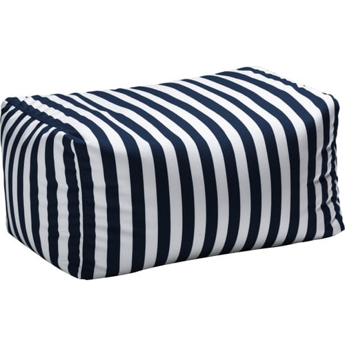 Jaxx Leon Outdoor Striped Bean Bag Ottoman