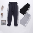 thumbnail image 3 of XBASW 3-12T Boys Sweatpants with Pockets for Toddler Kids Cotton Striped Jogger Pants Spring Fall Girls Elastic Waist Trousers, 3 of 9