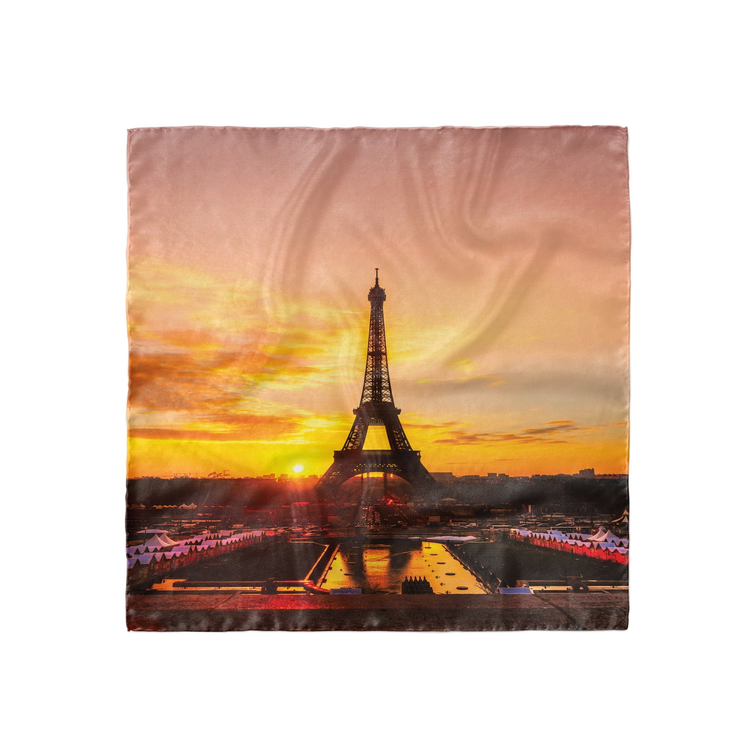 Paris Park Skyline Ambesonne Eiffel Tower Head Scarf Hair Wrap