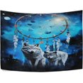 thumbnail image 3 of FREEAMG Mule Wolf Tapestry Hippie Wall Hanging Tapestries Aesthetic Decorative for Living Room Bedroom Ceiling 90x60In, 3 of 7