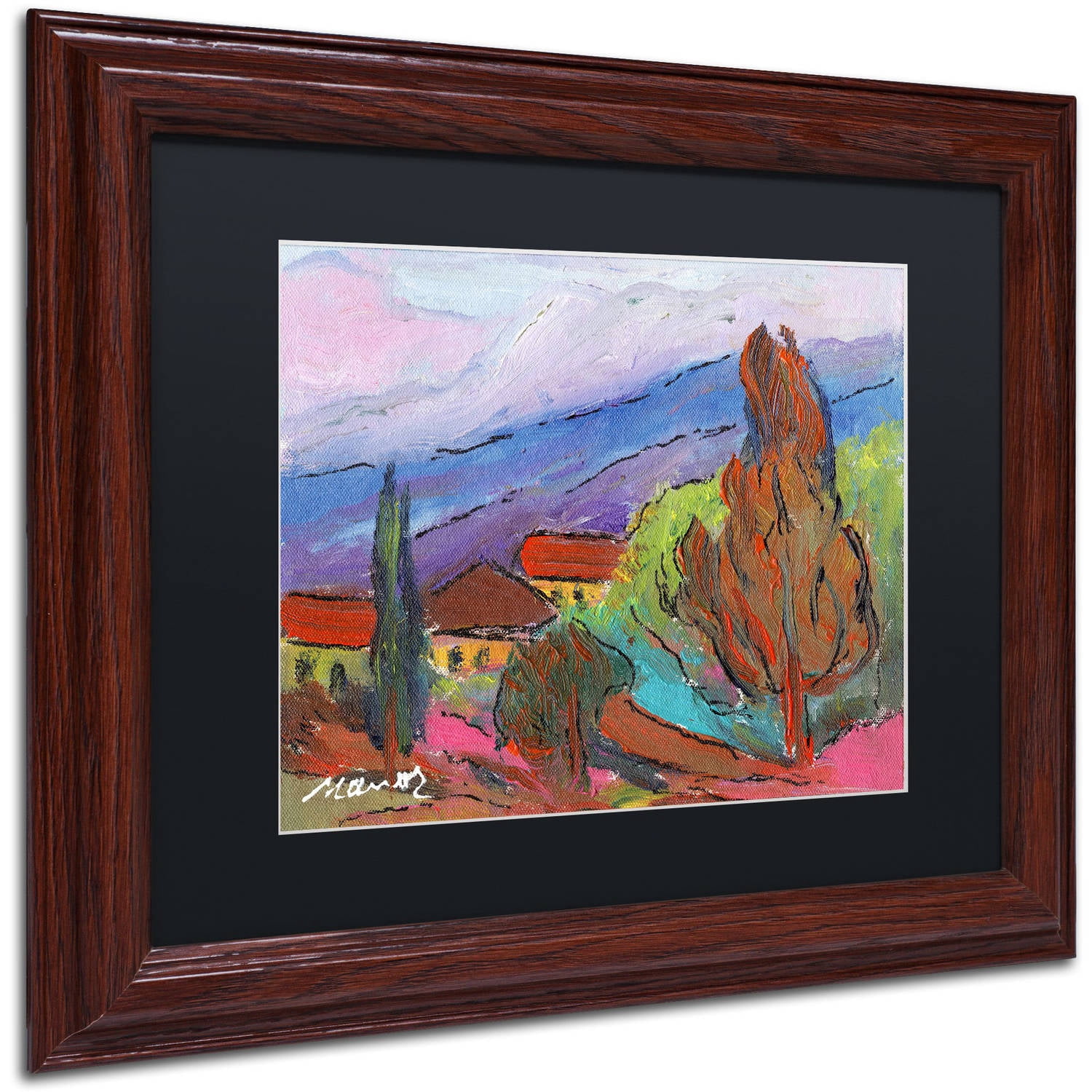 Trademark Fine Art "Summer Blush" Canvas Art by Manor Shadian Black Matte, Wood Frame