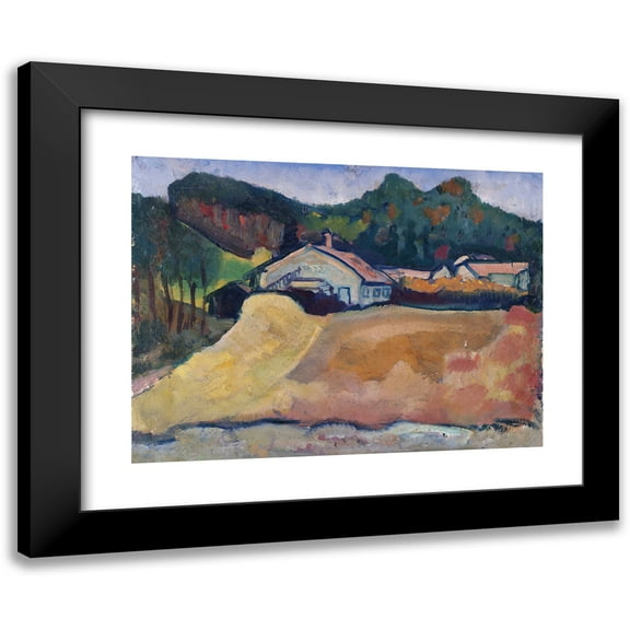 Paul Klee 14x11 Black Modern Framed Museum Art Print Titled - Landscape (1905)