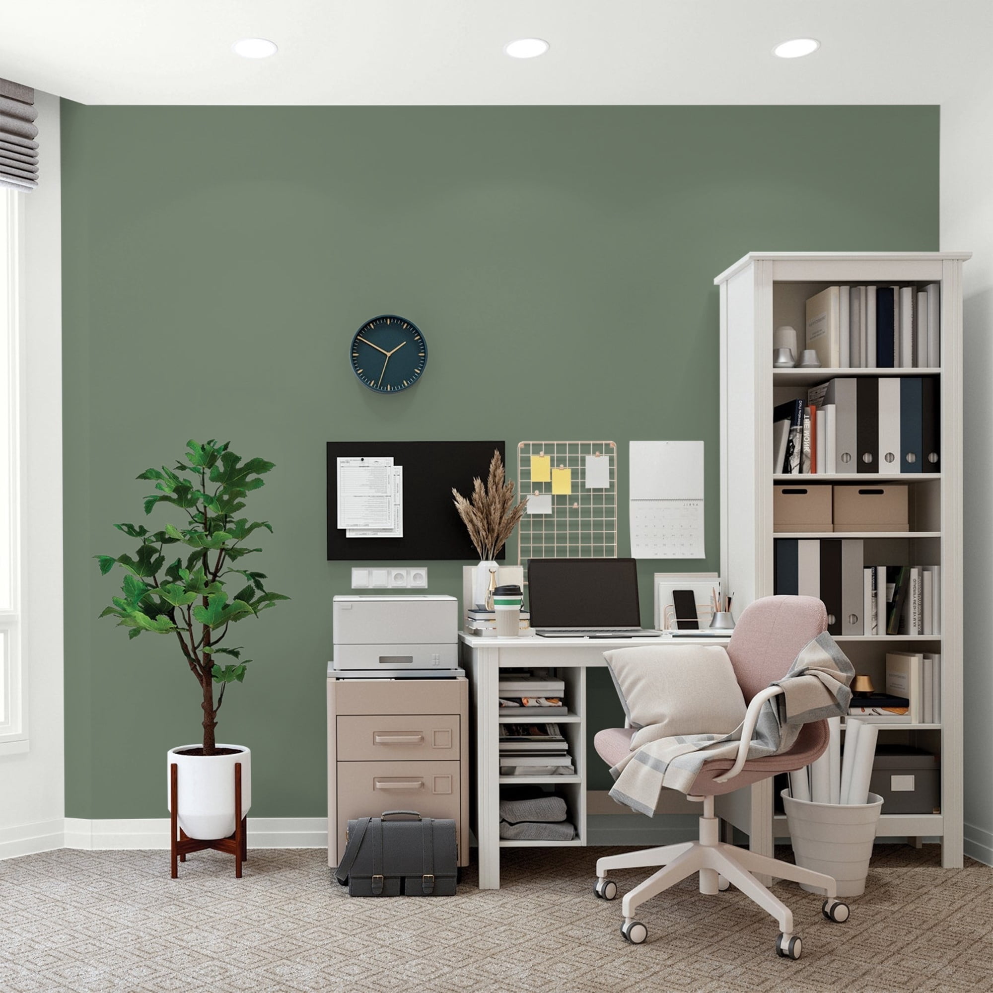 Glidden HEP Lottery Winnings / Green, Flat Interior Paint with Primer, 1 Gallon