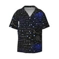 thumbnail image 4 of Uemuo Physical Formulas Pattern Cotton Linen Short Sleeve Shirts,Casual Lightweight Button Down Shirts,Vacation Beach Summer Tops-Medium, 4 of 7