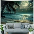 thumbnail image 4 of PRATYUS  Beach Tapestry for Bedroom Hawaii Coconut Tropical Tree Moon Light Wall Hangings Ocean Seawater Landscape Tapestries for Living Room Dorm Backdrop Walls Decorative  40x30inch, 4 of 6