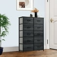 thumbnail image 5 of Dextrus 10 Drawer Dresser - Fabric Storage Tower, Organizer Unit for Adult for Living Room, Black, 5 of 6