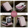 thumbnail image 6 of Allytechgroup Wallet Case for Samsung Galaxy Z Flip 7 with Credit Card Holder, [RFID Blocking] [Camera Screen Protection] PU Leather Magnetic Clasp Kickstand Shockproof Protective Case, Pink, 6 of 7