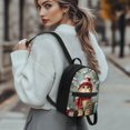thumbnail image 3 of Eheartsgir Winter Cat With Hat Print Womens Purse Lightweight Mini Cell Phone Purse for Travel Daily Use, Polyester Lots of Pockets Mini Backpack, 3 of 8