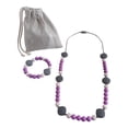 thumbnail image 1 of MOLA Collar y Pulsera mordedera sensorial Morado Cuentas de silicón Grado alimenticio Mola BM/collar y pulsera/silicón/Morado, 1 of 3