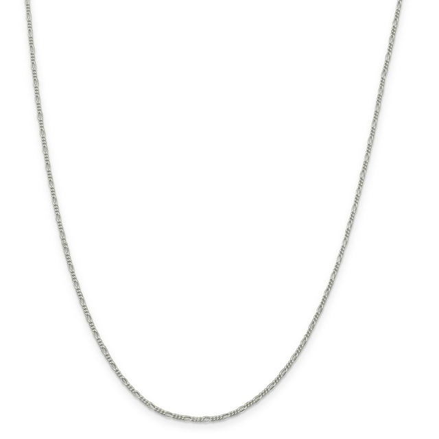 Chaîne Figaro en Argent Sterling 925 1.5mm 24 Pouces